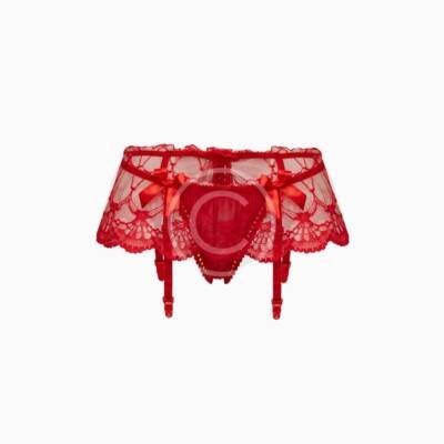 Red lace panties