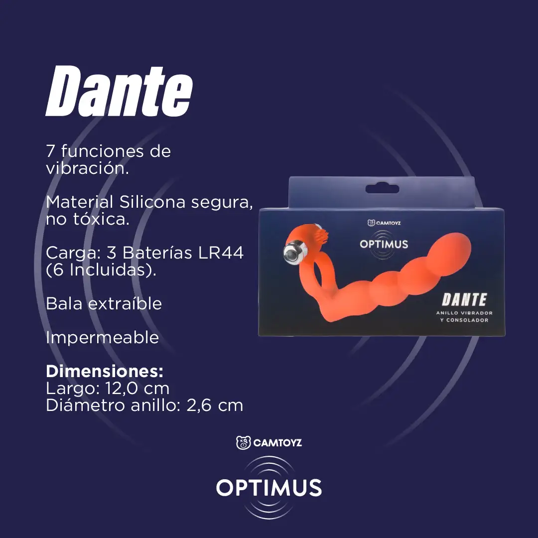 ANILLO VIBRADOR Y CONSOLADOR OPTIMUS DANTE - Image 2